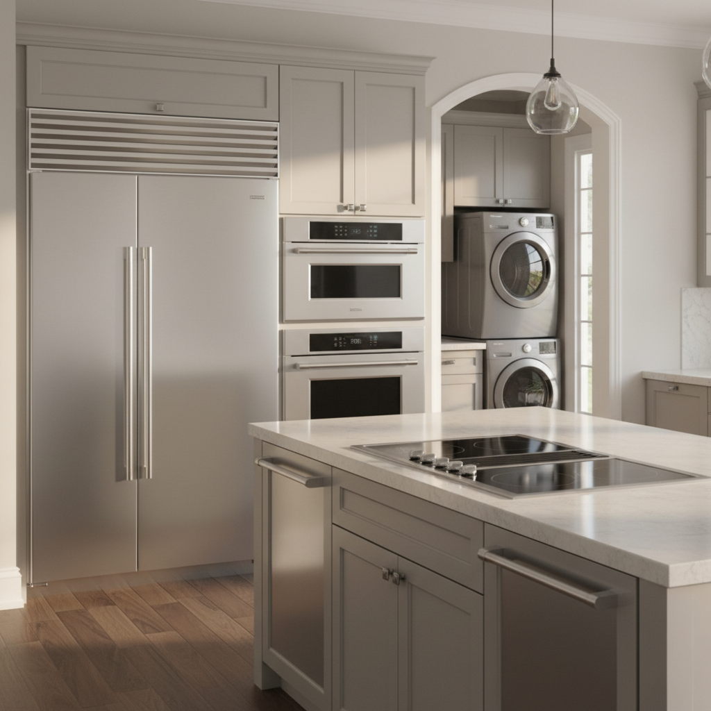 Premium household appliances in a luxury home