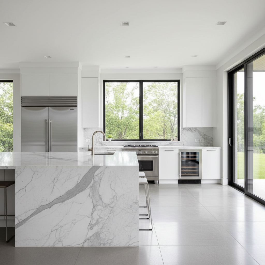 Luxury kitchen with premium Thermador-style appliances
